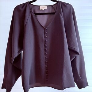 Sezane Erica Blouse - Size 2 Navy Blue